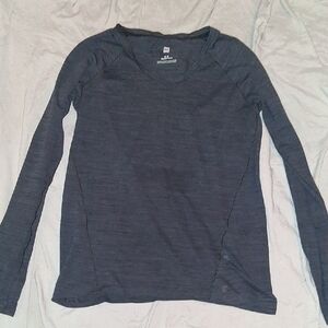 MEC Women's Long Sleeve Crew Neck Tee - Charcoal Heather